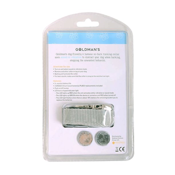 Goldman's No-Bark Training Dog Collar Friendly and Humane - Size Small - Image 2